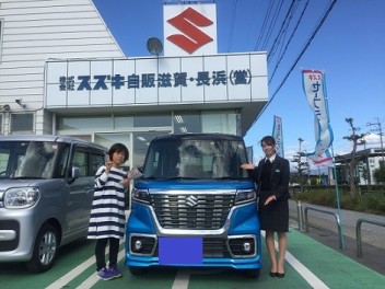 お待たせいたしました！スペーシアカスタムご納車です♪♪