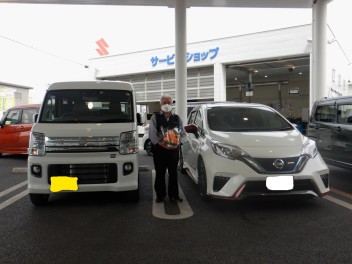 エブリイワゴン納車おめでとうございます！