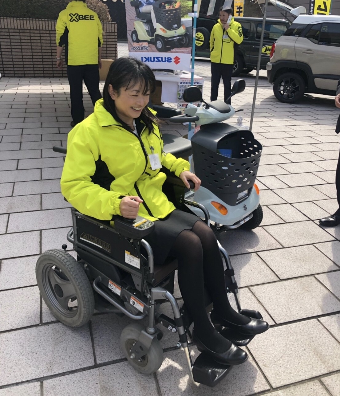 セニアカーの試乗体験もできました!