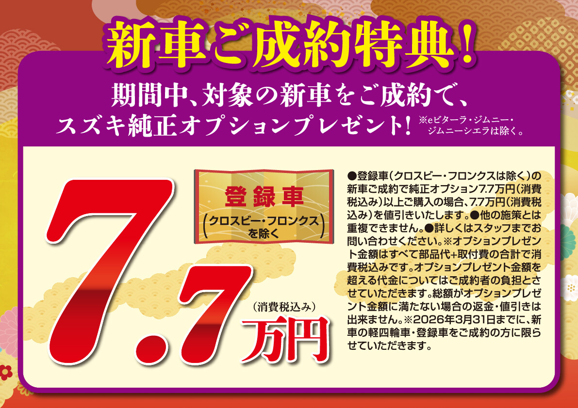 オプション7.7万円