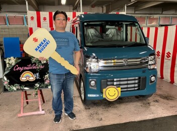 営業田村お客様N様エブリイワゴンご納車させて頂きました