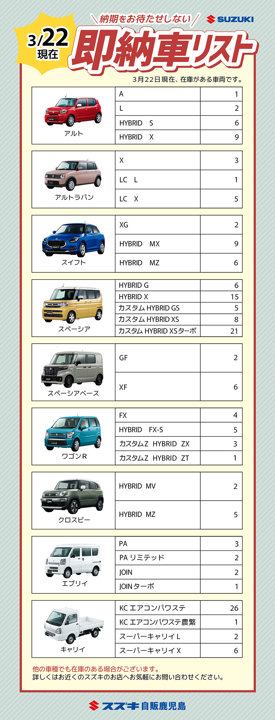 即納車