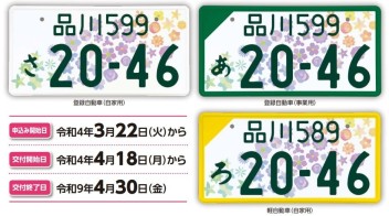 全国版図柄入りナンバープレート選べます♪♪