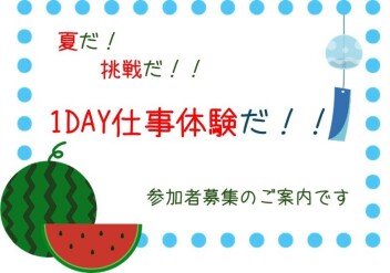 【２８年卒向け】夏季１DAY仕事体験のご案内