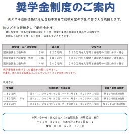 奨学金制度のご案内