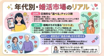 女性の年代別・婚活市場のリアル｜20代・30代・40代からの婚活で大切なこと