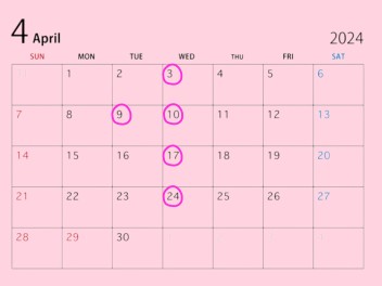 ●4月定休日のご案内●