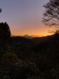 夕暮れの富士