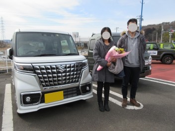 新車スペーシアカスタム　ご納車です！！