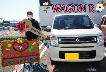 スズキショップ福島鎌田　☆ワゴンRご納車です☆