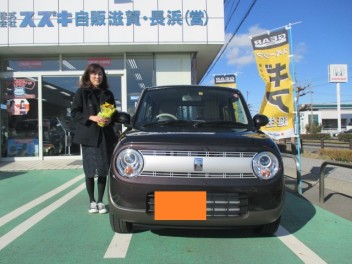 おめでとうございます！ＭＲワゴンからのお乗換ラパンご納車です！！