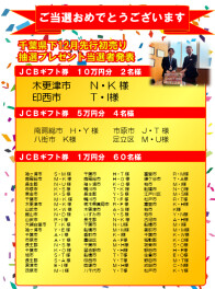 12月先行初売り抽選プレゼント当選者発表