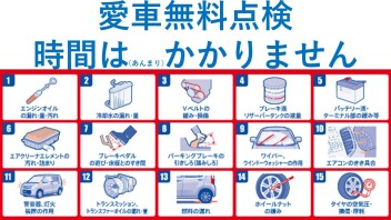 愛車無料点検 時間はかかりません（韻）