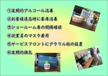 当店のコロナウイルス感染拡大防止：part２