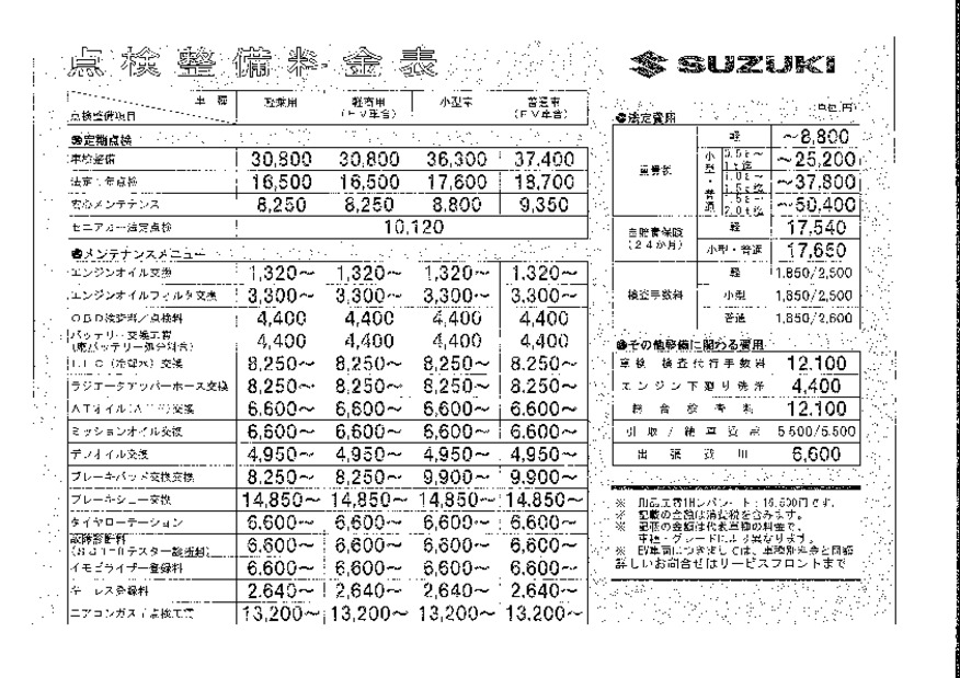 新料金表