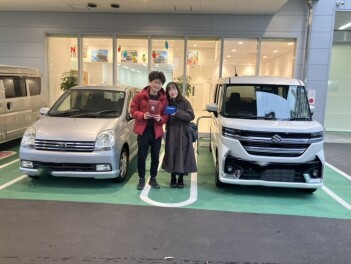 Ｋ様にスペーシアカスタムをご納車致しました！！