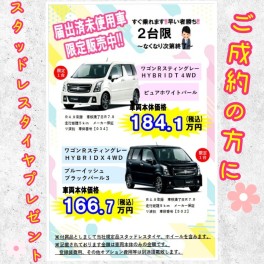 限定販売！登録済未使用車