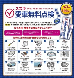 愛車無料点検始まりました！！