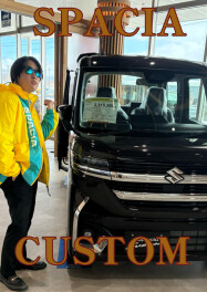 スペーシアカスタムの展示車がやってきました!!