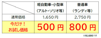 新しい洗車メニュー始めました！