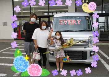 エブリィご納車おめでとうございます♡