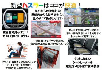 新型ハスラーは快適！