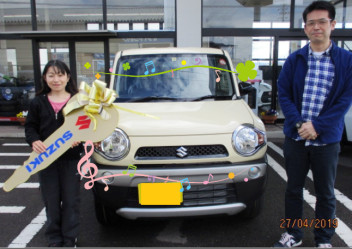 ハスラーご納車おめでとうございます♡
