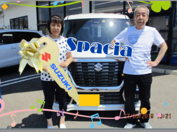 スペーシアカスタム　ご納車です♡