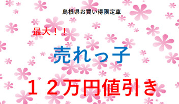 売れっ子値引き　最大12万円値引き　('◇')ゞ