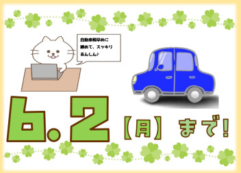 自動車税のお支払いお忘れなく！！！