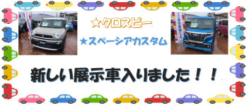 新しい展示車入りました！！　アリーナふじさわ店にご来店ください★