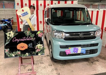営業田村お客様H様スペーシアご納車させて頂きました♪