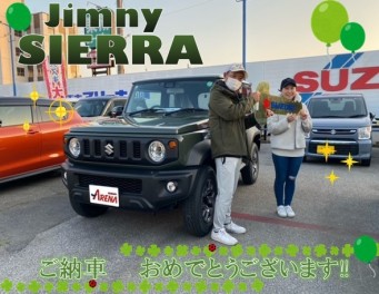 ジムニーシエラご納車‼おめでとうございます(^^♪