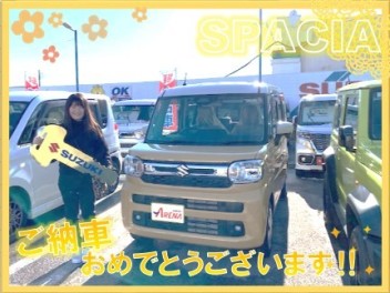 スペーシアご納車(/・ω・)/★ありがとうございます‼