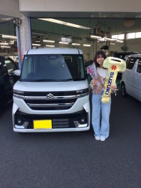 お気に入りのデザイン！スペーシアカスタムのご納車です！！