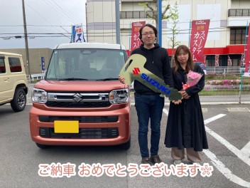 N様　スペーシアご納車おめでとうございます