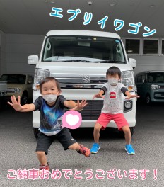 エブリイワゴン納車させていただきました！