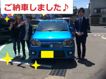 アルトワークスご納車です(^_-)-☆