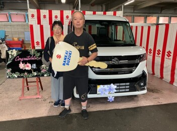 営業田村お客様F様スペーシアご納車させて頂きました