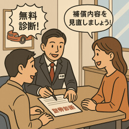 お車の点検と一緒に保険の点検もいかがですか？