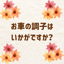 お車の調子はいかがですか？