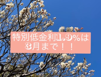 かえるプラン特別金利１．９％は３月まで！