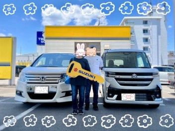 新型スペーシアカスタムご納車おめでとうございます！