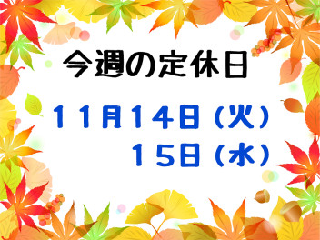 ※今週の定休日※