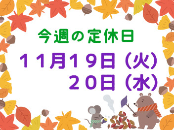 ※今週の定休日※