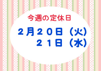 ※今週の定休日※