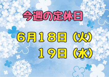※今週の定休日※