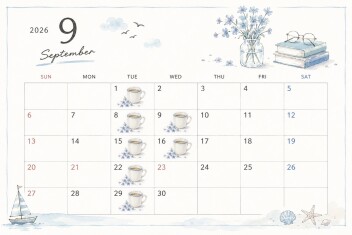 9月の定休日のご案内