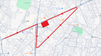 アリーナ水戸赤塚に入りずらいな、というお客様へ、迂回ルートのご案内