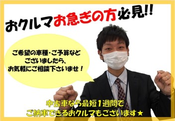 中古車担当オススメ★お車お急ぎの方いかがですか？